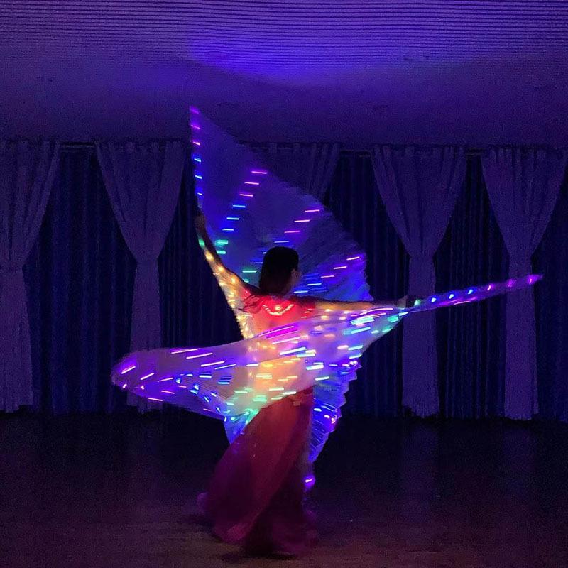 Led Butterfly Wings Glow Wings Of Led Lights Crazy Wedding Party Time Halloween Decor Birthday Rave Accessories Hora Loca