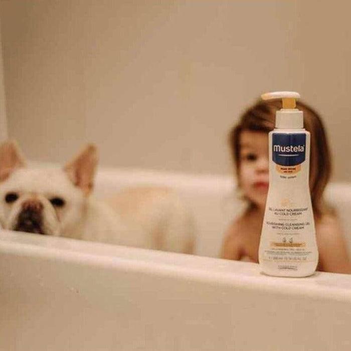 Nährender Waschgel Cold Cream mit Bienenwachs - bio - für empfindliche Haut - Mustela 300ml