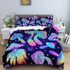 Mushroom Bedding Set Psychedelic Soft Duvet Cover Set Purple Comforter Cover Full King Queen Size 2/3pcs Polyester Quilt Cover