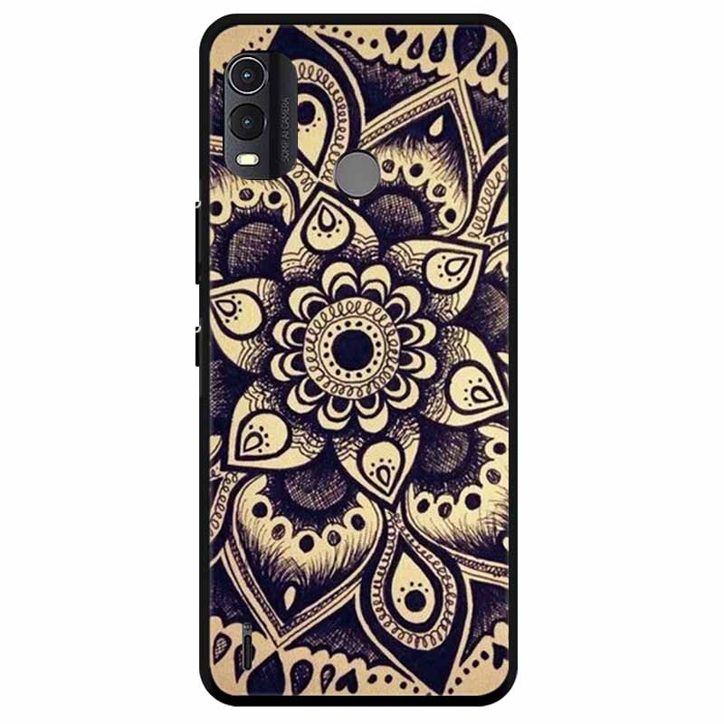 Soft Silicone Cover For Nokia C22 Case 2023 TPU Wolf Lion Painted Black Phone Coque for Nokia C22 C 22 4G Black For NokiaC22