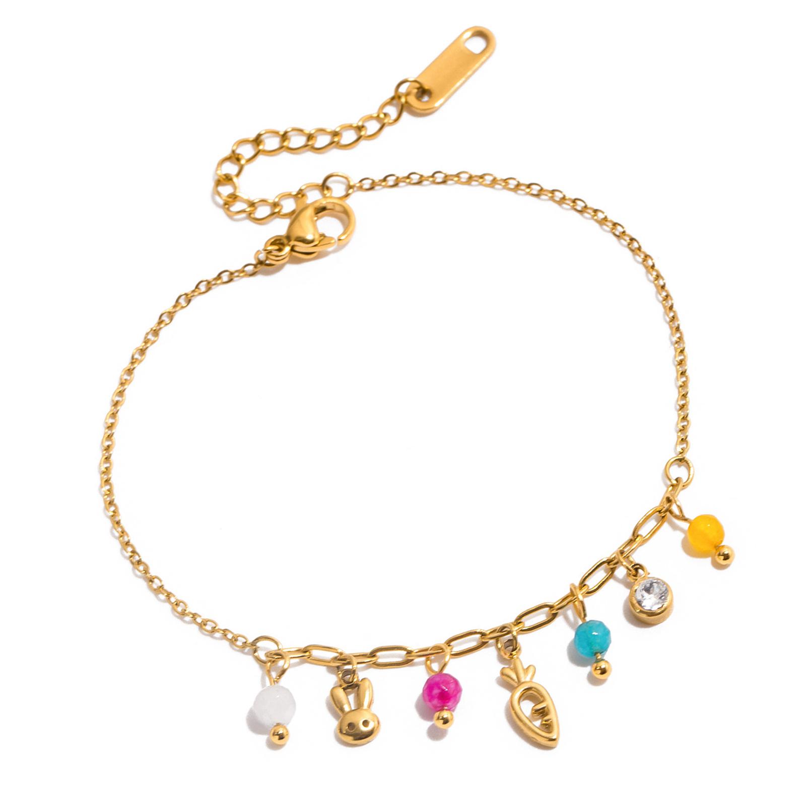 

Нежный цветочный дизайн Браслет-цепочка из нержавеющей стали с регулируемой длиной для женщин и девушек, подарок 3