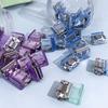 Transparent Metal Push Clips with Storage Case Multi-Purpose Binder Clip for Pants Hem Book Documents Reusable Colorful Paper Clamp for Office School