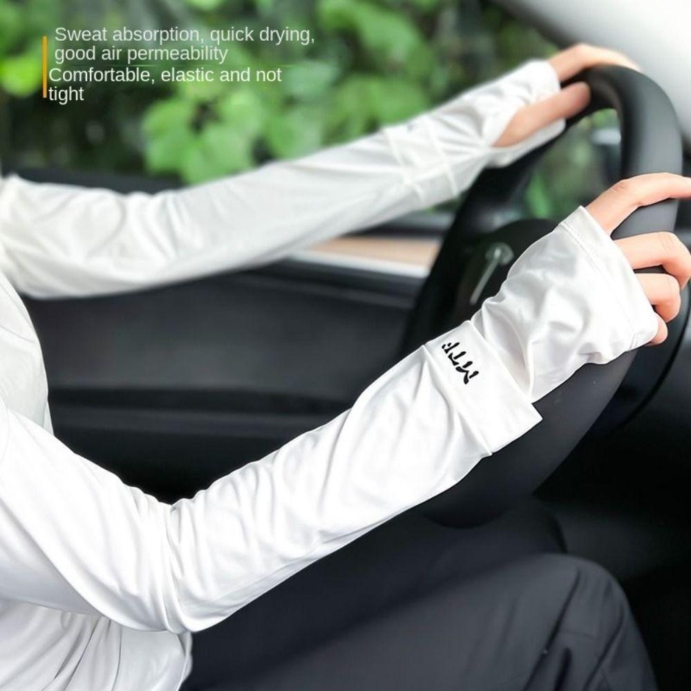 Breathable Ice Sleeves Ice Silk Sunscreen Sleeves New Hand Protector Cove