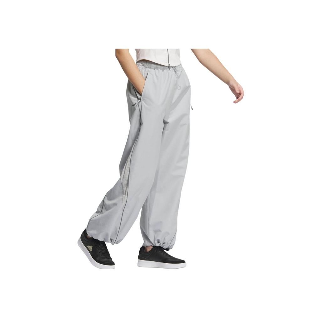 Adidas Piping Woven Tracksuit Bottoms Loose Fit Comfortable Vintage Sports Long Pants Casual Pants Women Bottoms Light-Gray JJ1098