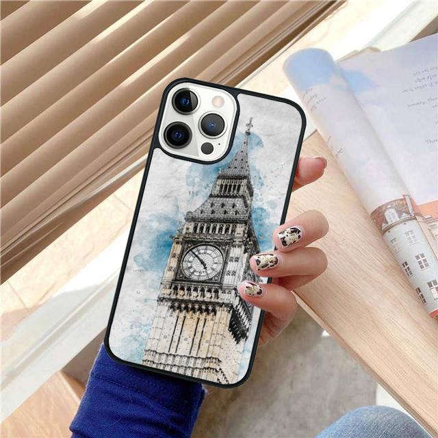 London Eye Eiffel Tower Big Ben Cover For iPhone 17 Air 15 16 14 13 12 Pro Max 11 Pro Max Plus Phone Case Coque