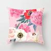 Luxury Home Decor Pillowcase Simple Red Pink Flower Pattern Cushion Cover Living Room Sofa Cushion Cover