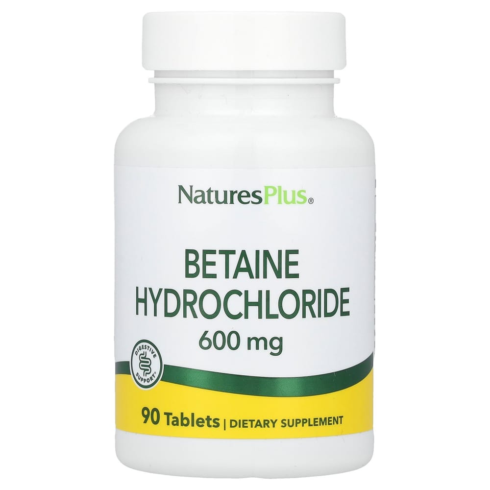 

Nature s Plus Betaine HCl 600mg 90 Tablets 90 pcs - 1 ea