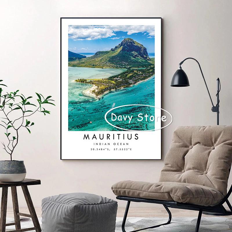 Greece Italy Brazil Spain New York Travel Landscape Poster Print Canvas Painting Wall Art Picture for Living Room Home Decor