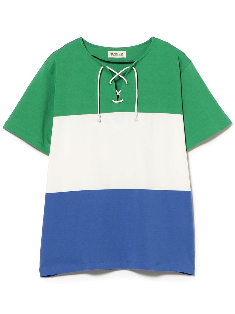 [BEAMS BOY] S/S TEE Wide Border Short Sleeve Women's GREEN ONE SIZE