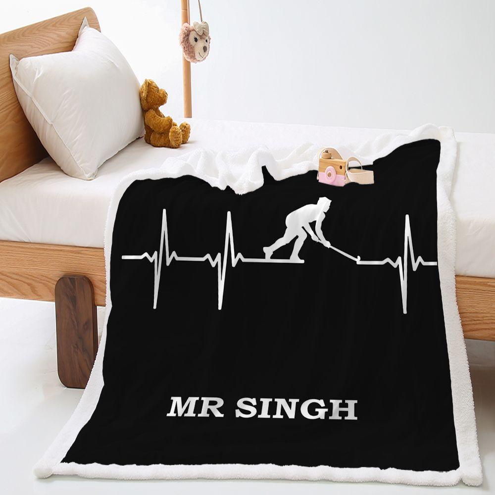 2D digital printing Valentine's Day thickened lamb wool crystal fleece blanket blanket