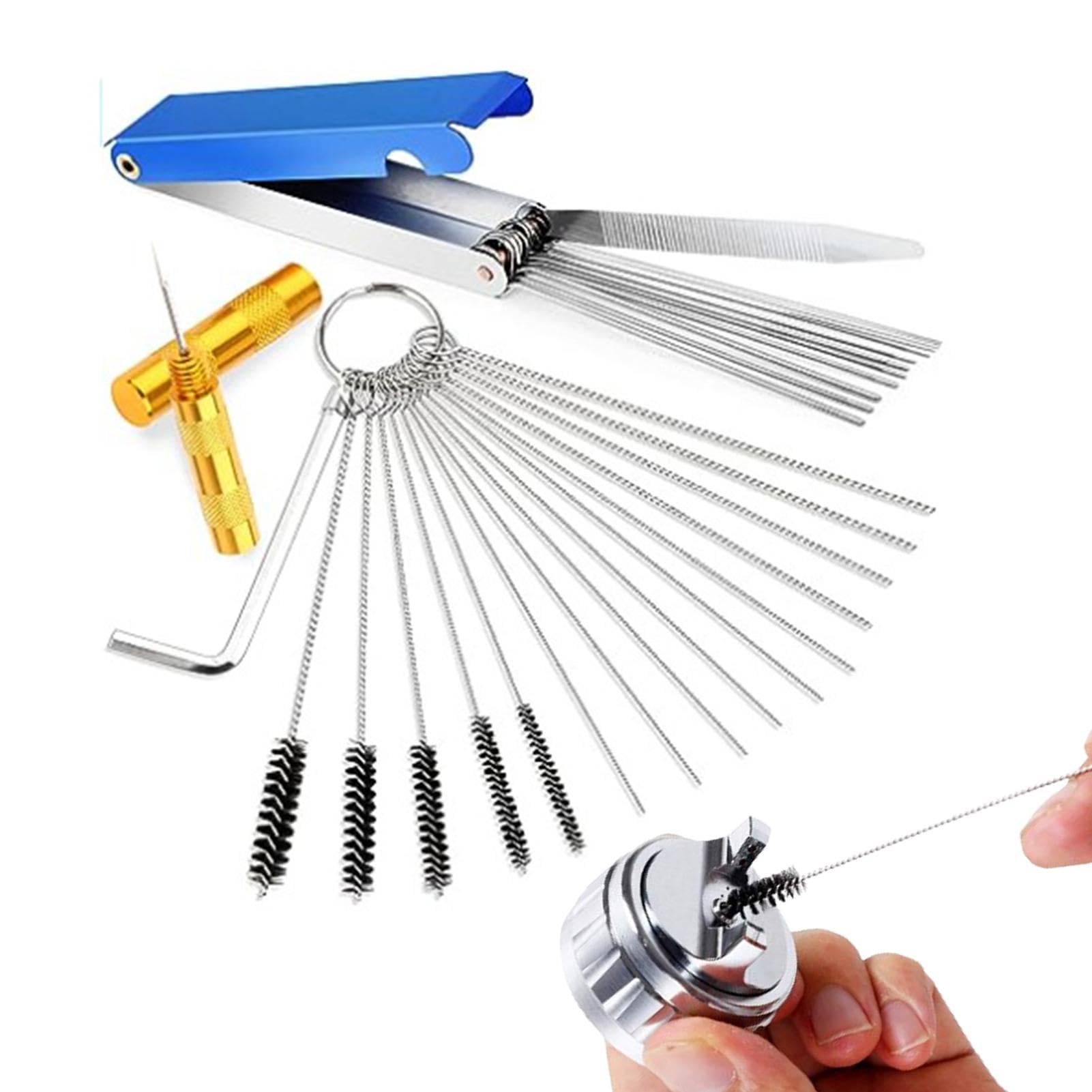 

Набор для чистки карбюратора, Инструмент для чистки жиклеров карбюратора - Инструмент для чистки жиклеров карбюратора 19 проволочная горелка 16 piece set +