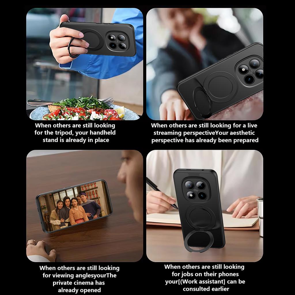 For Xiaomi POCO M8 Pro Case Hard With Ring Stand Magnetic MagSafe Protective Back Cover For Xiaomi POCO M8 M8Pro Phone Shell