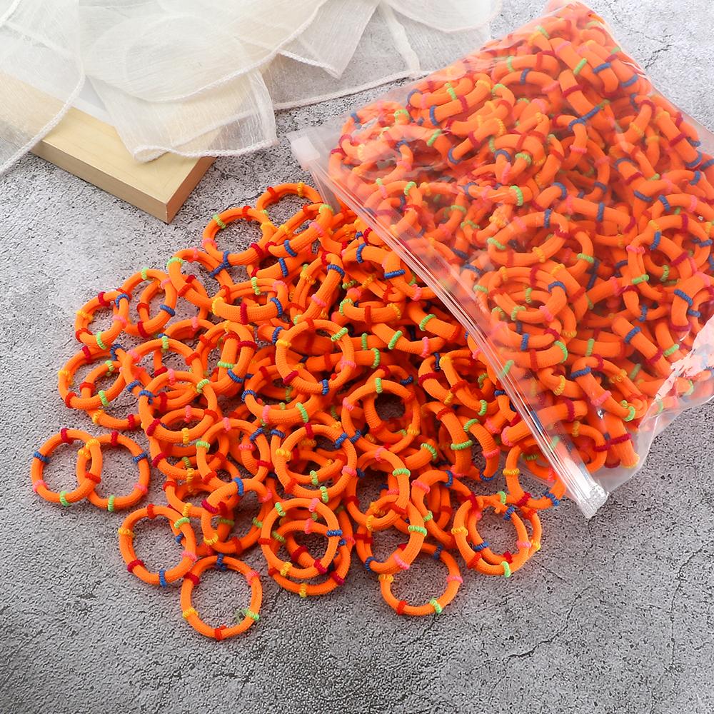 

50/100 шт./набір Дитячі різнокольорові гумки для волосся Флуоресцентні кольори Милі еластичні пов язки на голову для дівчаток Дитячі гумки для волосся Аксесуари Тримач 50PCS