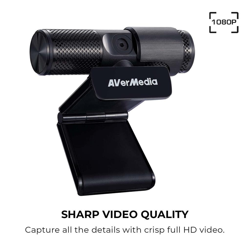 Zestaw słuchawkowy AVerMedia Video Conference KIT 317 USB z kamerą internetową Full HD do wideokonferencji Gwarancja japońskiego producenta BO317 CM1241 + (język angielski