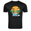 Vintage Car Sunset Beach Graphic T-Shirt Retro Palm Trees Summer Tee