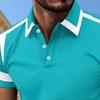 Men Summer New Spell Color Short Sleeve Polo Shirt Men Clothes Business Casual Tops Polo Shirt