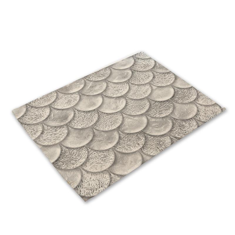 Mermaid Scales Placemat Geometric Placemat Coaster Table Decoration Mat Kitchen Posavasos Manteles individuales Onderzetters