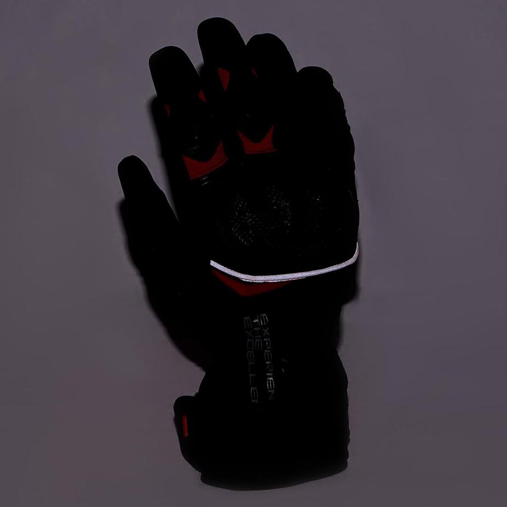 Motorcycle Protection Tourer Winter ROUGH&ROAD Gloves, Black/Red, XL, RR8658BK/RD5