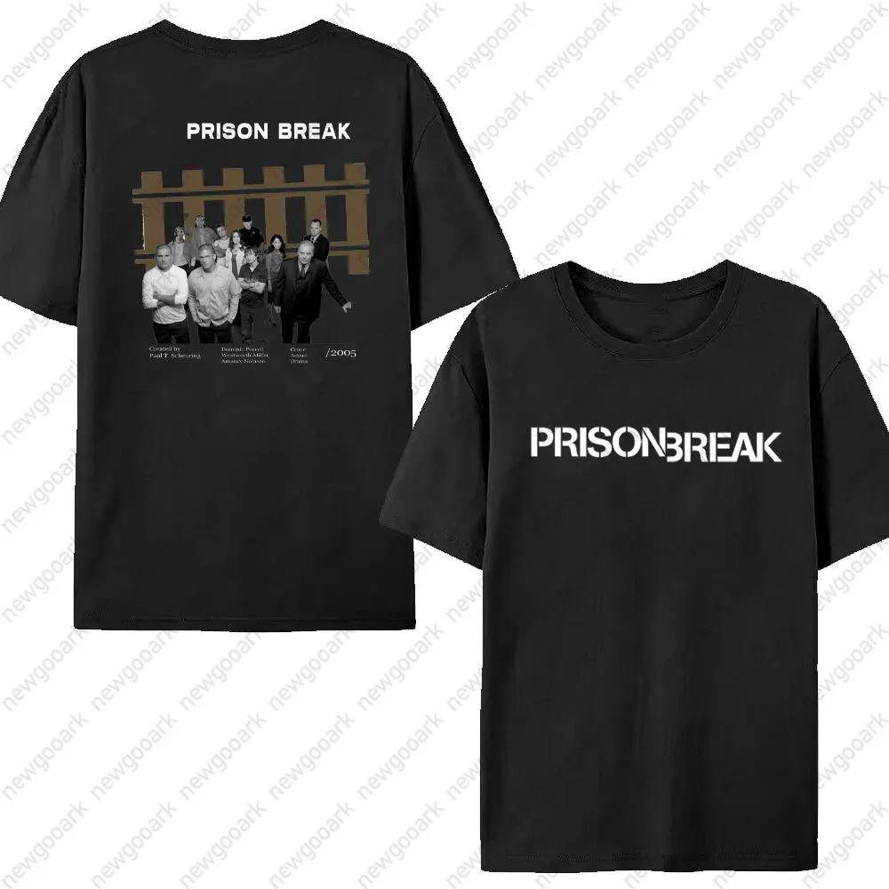 Michael Scofield Men Shirt Prison Break Streetwear Vintage Tv Series Y2k Aesthetic Clothing Tshirt Harajuku Top Short Sleeve