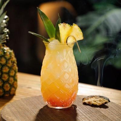 High Borosilicate Glass Pineapple Transparent Cold Drink & Coffee Cup