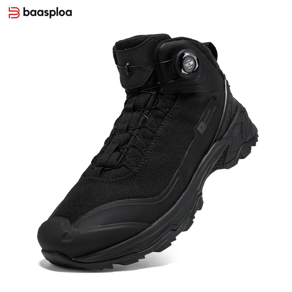 Baasploa Men's Autumn/Winter Outdoor Mountaineering Shoes and Boots Anti slip, Warm and Comfortable, Autumn/Winter Men's Shoes Promotion