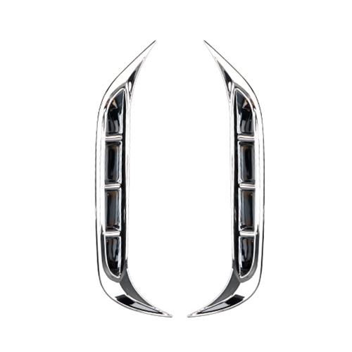 ABS Chromium Silver Carbon Fiber Style Front Fog Lamp Air Outlet For Kia Sportage NQ5 LHD/RHD