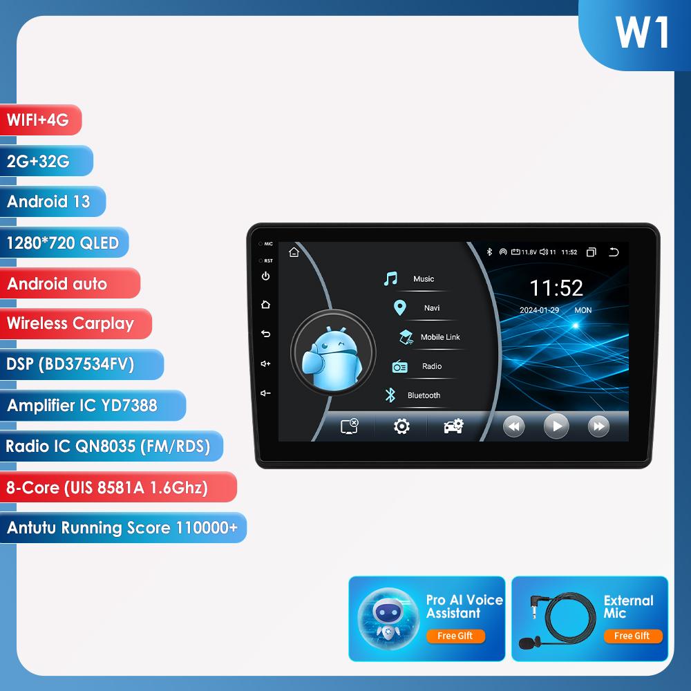 OSSURET 2Din Android 13 Car Radio for Fiat Ducato 2006-2022 Peugeot Boxer Citroen Jumper 2 Multimedia Video Player Carplay 4G Navi Intelligent RDS GPS