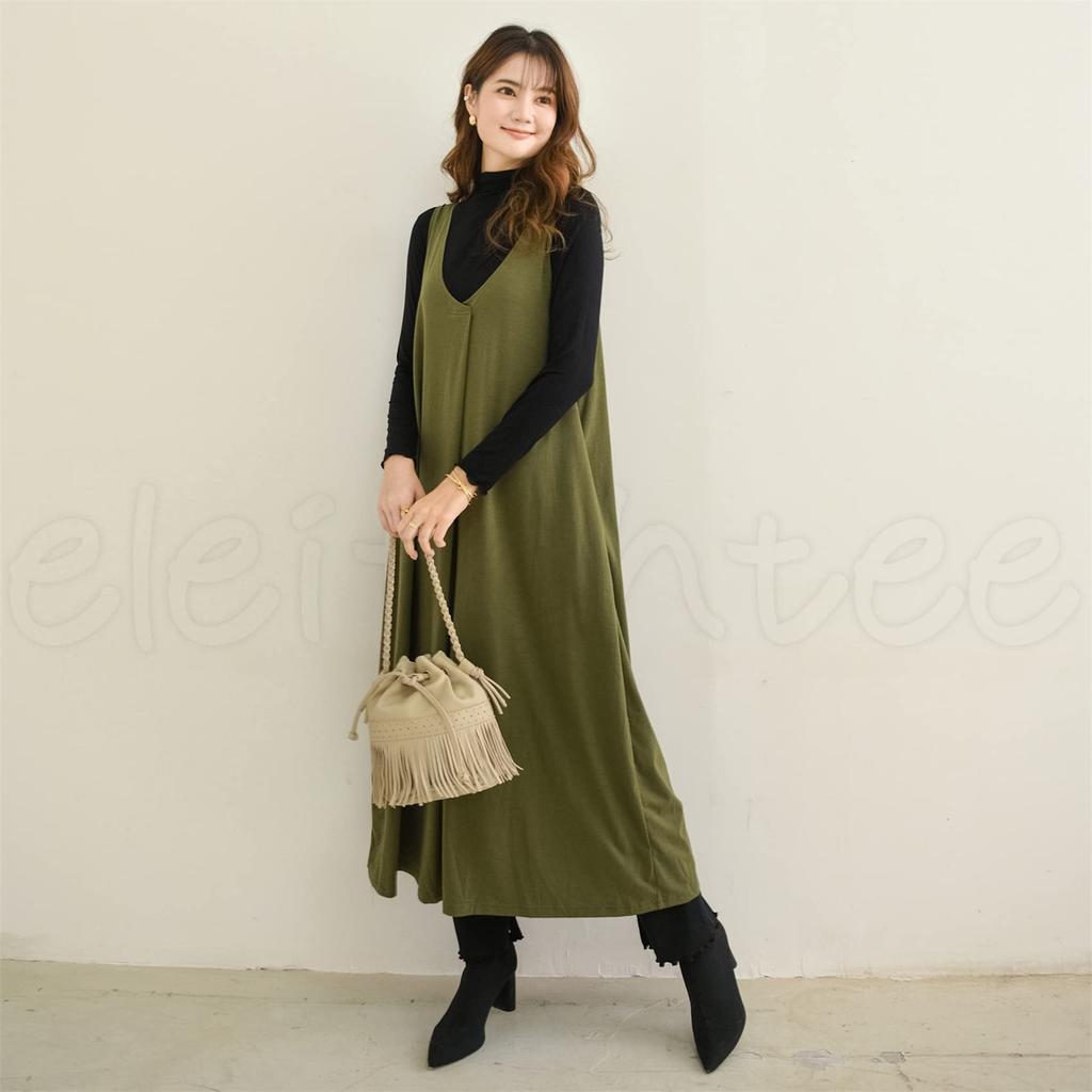 LHT Long Jumper Skirt with Sizes Perfect for and and Casual [eleitchtee] Women's Dress/Overalls Pockets, L-XL, Spring, Summer, Fall, Flattering, Soft,