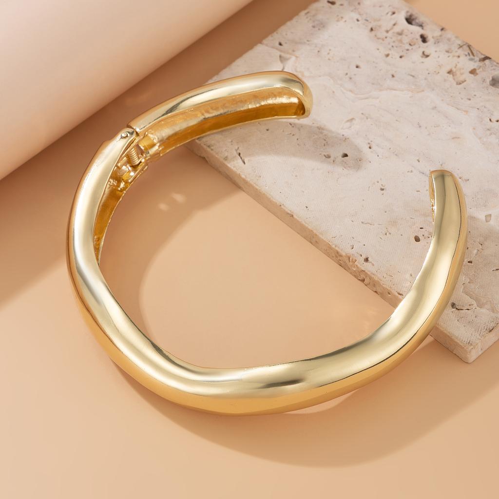 Ingemark Exaggerated Heavy Metal Wave Open Torques Choker Necklace for Women Goth Irregular Chain Grunge Jewelry Steampunk Men