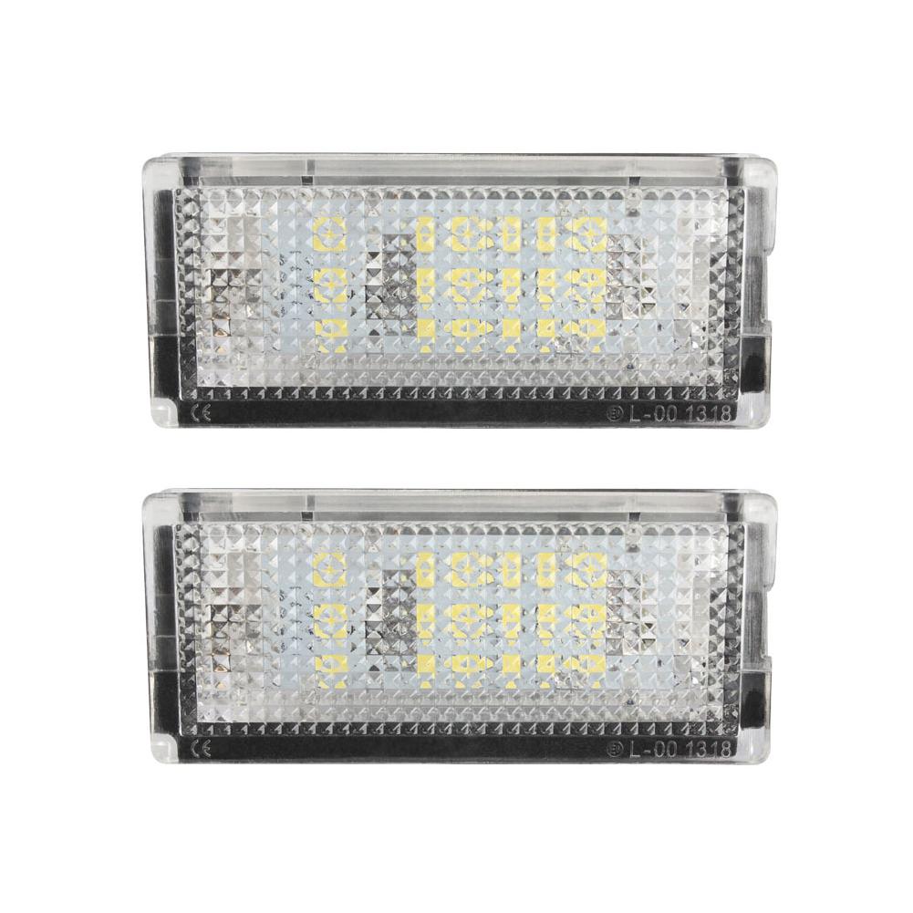 For BMW 3 Series E46 4D 1998-2003 5D Touring 1998-2005 2PCS 18LED Number License Plate Light Lamp Cold White CANBUS Car No Error