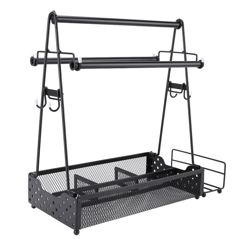 Bbq Condiment Holder With Paper Towel and Napkin Holder Metal Mesh Condiment Storage Organizer for