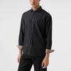 Camisa Popelín de Algodón Elástico con Estampado de Monogramas Corte Ajustado 80323051