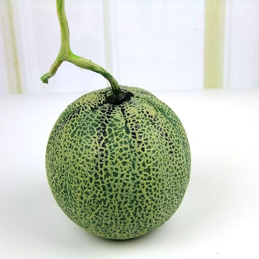 Food Model Fake Cantaloupe Melon Plastic Simulation Fruit Artificial Cantaloupe Melon Home Decor