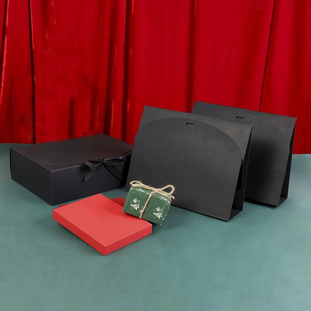 10pcs-Holiday Gift Box, Birthday Gift Box, Handmade Exquisite Ribbon Hardcover Gift Box, Packaging Box, Candy Box