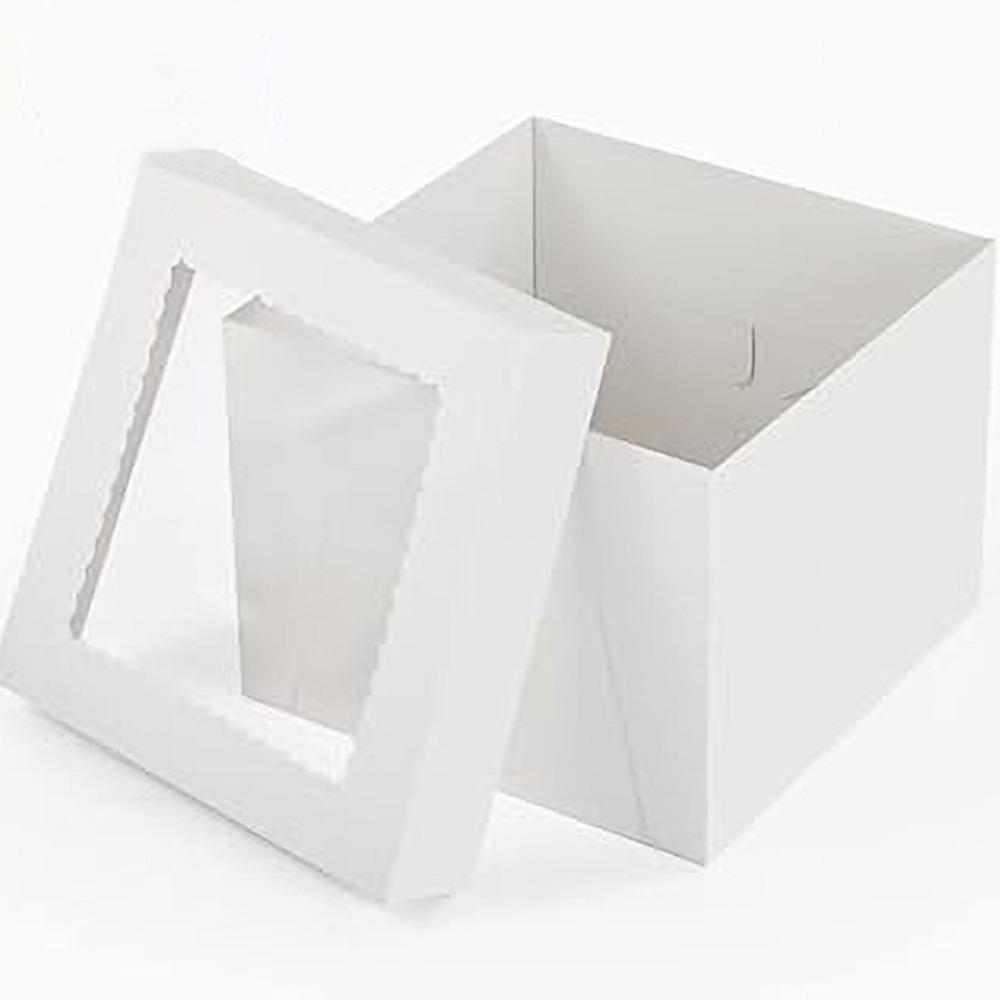 

5 шт. Квадратные коробки для печенья и выпечки с окном, Свадебная коробка для пирожных, Простые коробки для торта, Принадлежности для выпечки 8x8x8inch