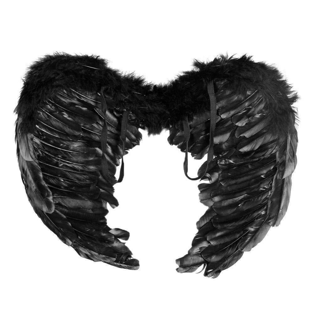 Buy Angel Wings Costume Handmade Black Angel Feather Wing with