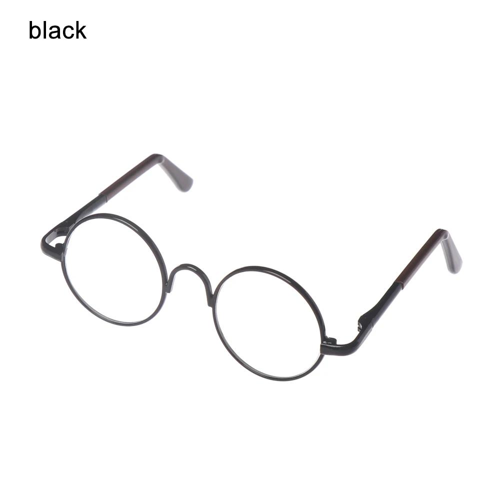 Dolls Clear Lens Round Frame Miniature Eyewear Eye Glasses Girl Toy Photo Props Toy Parts Dress Up Accessories Doll Accessories