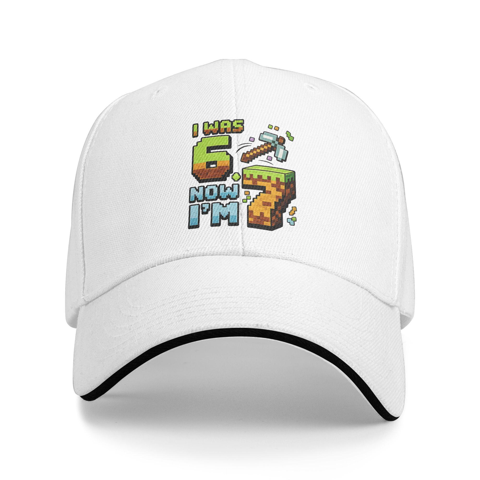 

Birthday I Was 6 Now Im 7 Year Old Pixel Gamer 67 Meme Baseball Cap Adult Adjustable Dad Hat WoUnisex Unisex Hip Hop Snapback Caps One Size