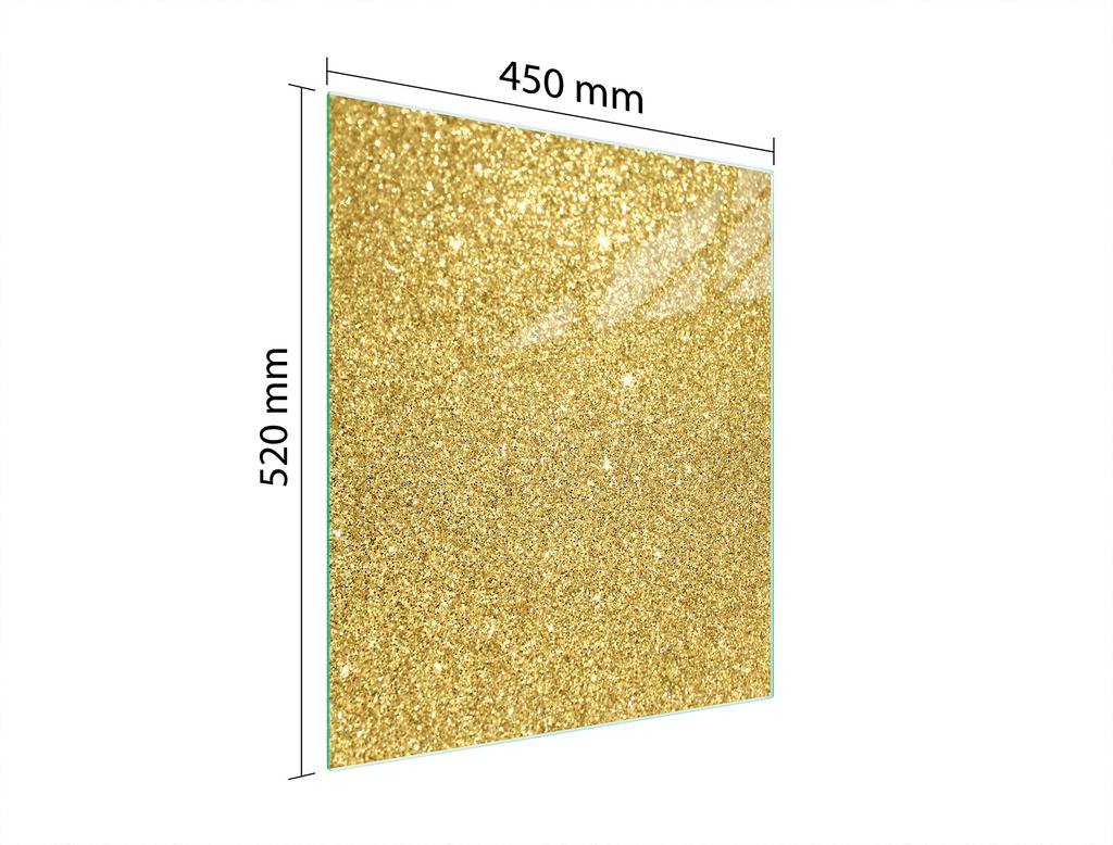 GLASSCHNEIDEBRETT 45x52 GOLD