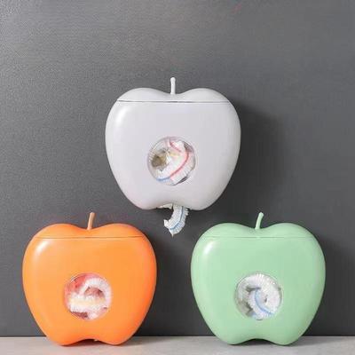 Multi Functional Apple Shaped Cling Film Bag Storage Box, Kitchen Wall Mounted Extraction And Sorting Box, A Space Saving Household Good Item