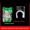 50pcs Cable Clips 4/6/8/10/12/14/16/20mm Wire Clips Nail In Clips Tacks Coaxial Nail Clamps Nails for Cords