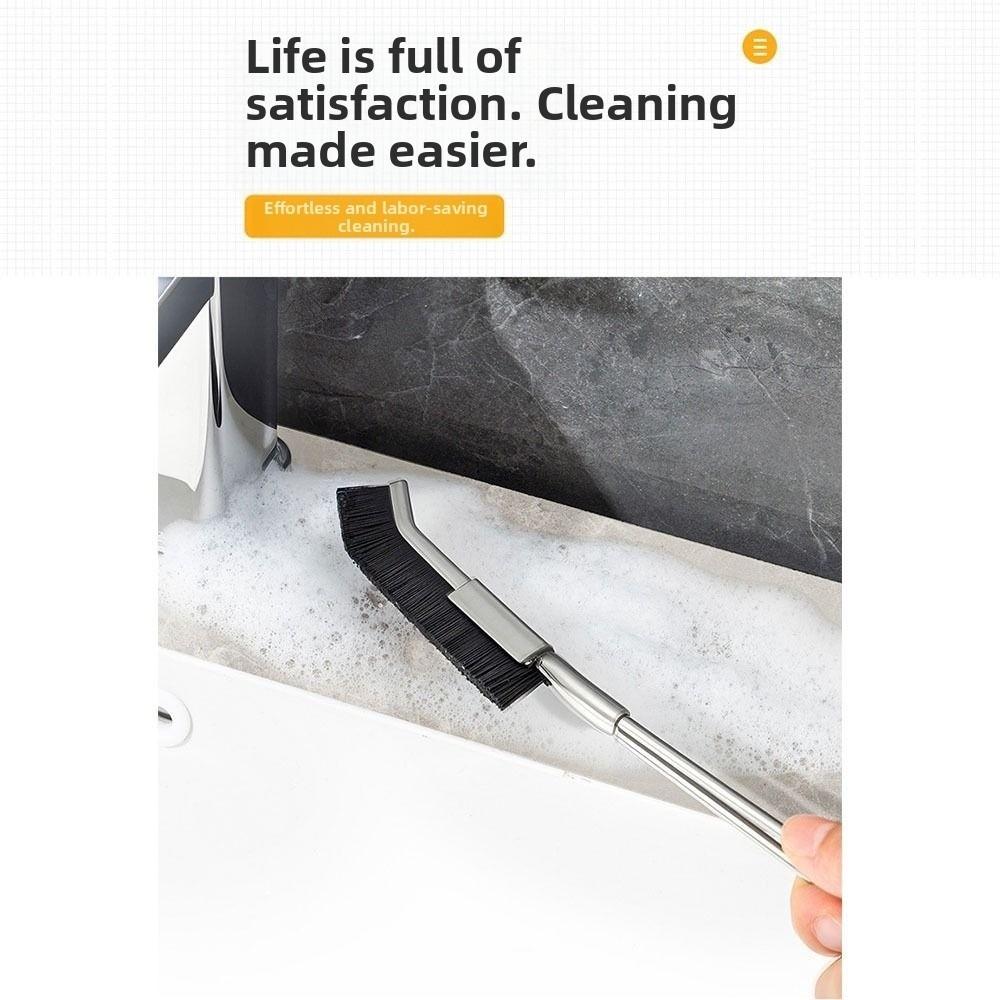 Multifunctional Crevice Cleaning Brush Stainless Steel Hard Bristle Corner Cleaning Brush Gap Scrub Brush
