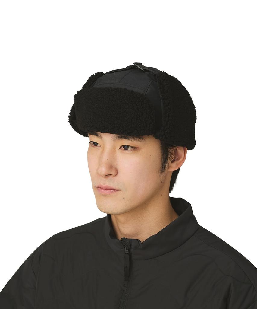 Snow Peak FR Flight Cap Flight Pilot Trapper and Size 2 AC-25AU008 Cap, Headwear, Men's Women's, Black,