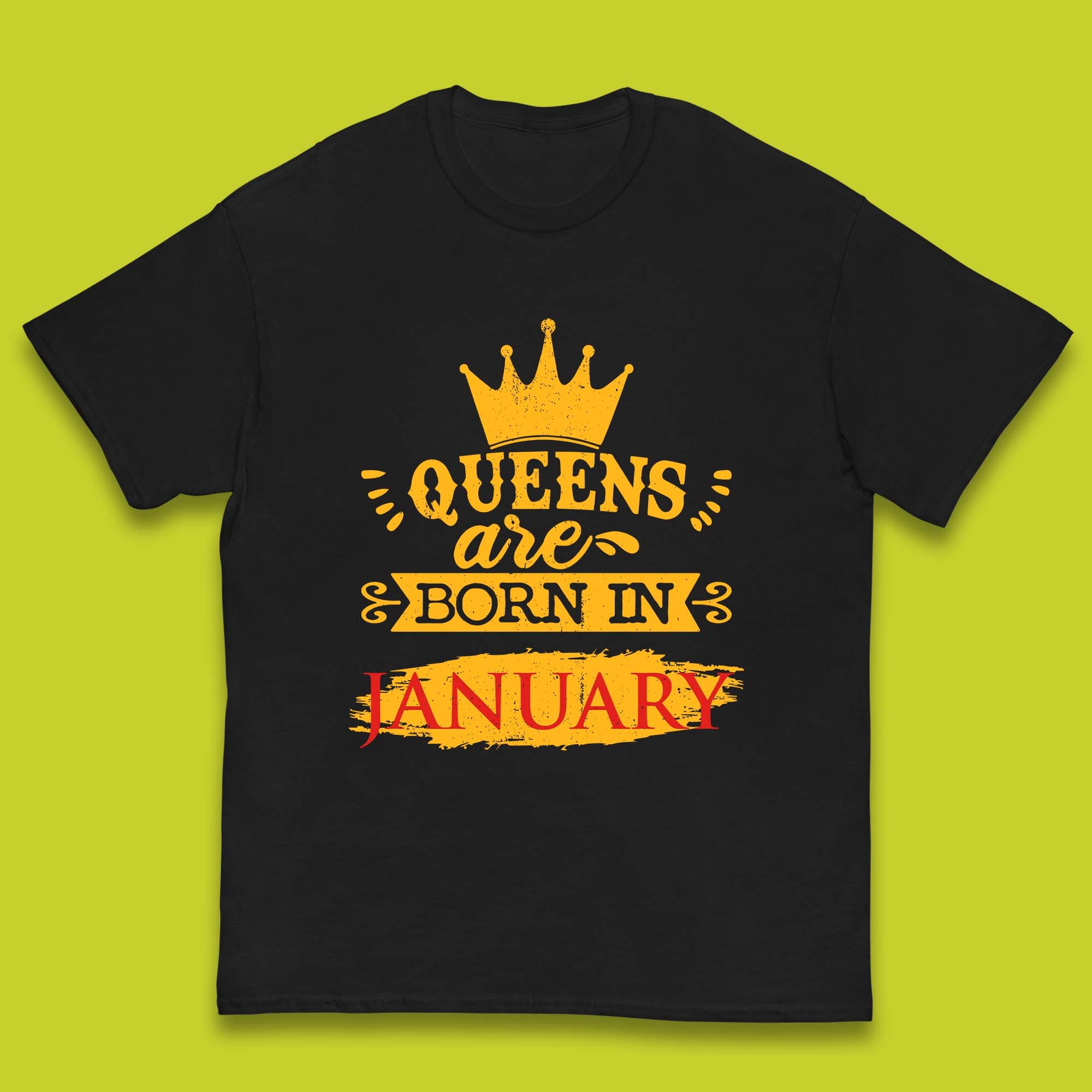 Queens Are Born In January Kids T-Shirt 160