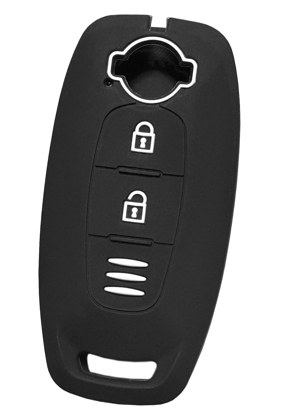 

Силиконовый чехол IKT для смарт-ключа автомобиля Nissan 2 кнопки / X-Trail (2022~) / чёрный