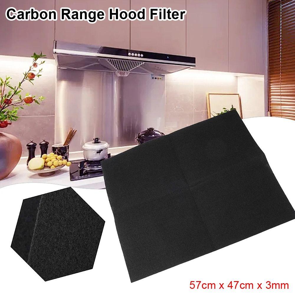 1 Stück Neuer Kohlenstoff-Dunstabzugshaubenfilter 3 mm 57x47 cm Kohlefiltergewebe Universeller Reinigerfilterstoff Reiniger Zubehör