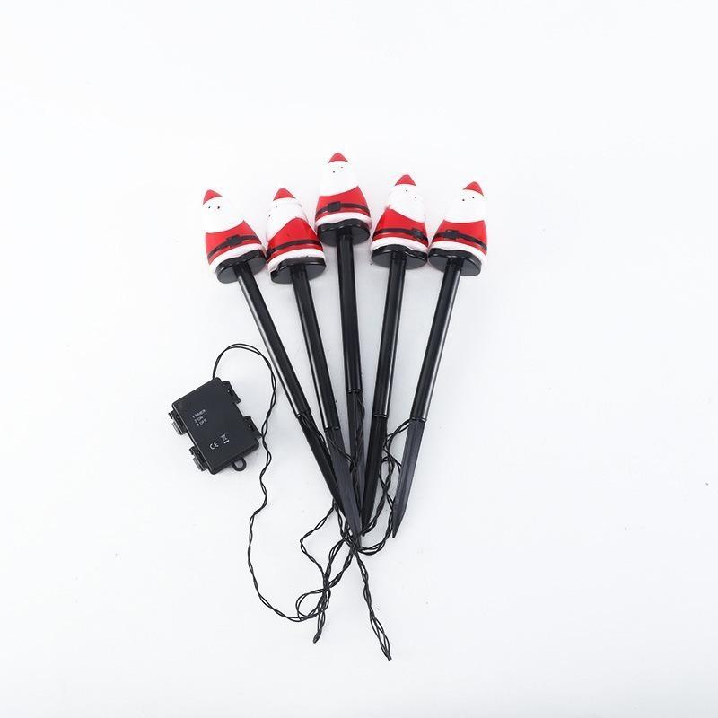 Solar Santa Claus LED Garden Stake Lights for Outdoor Lawn and Courtyard
