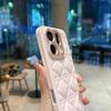 Kawaii Simple Love Tartan Pattern Leather Case For Oppo Find X8 X8s X9 Pro Plus Ultr Full Camera Lens Protection Back Case Cover