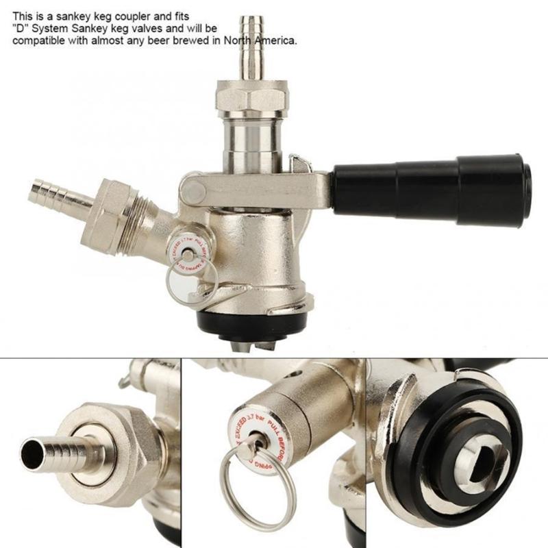 Kegs Couplers Draft Beer Dispensing Head Kegs Tap Dispenser Beer Kegerator Tap Beer Barbs Connectors Stainless Steel Texture