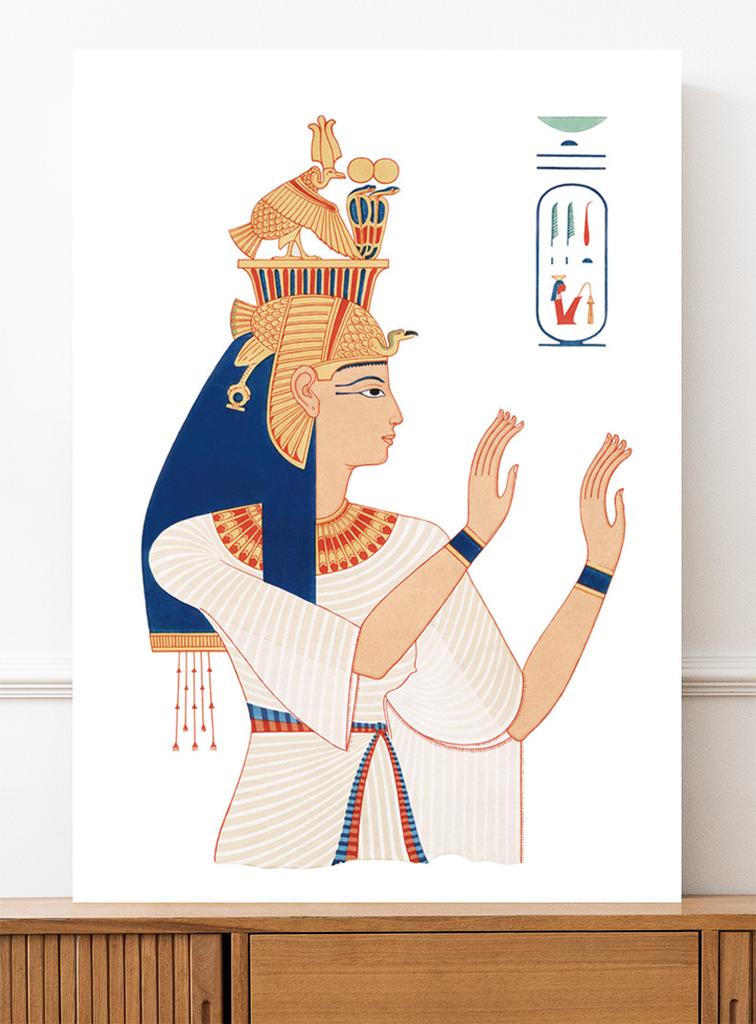 Plakat obraz Egipt faraon Ramzes Kleopatra egipskie hieroglify